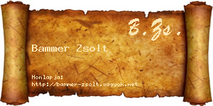 Bammer Zsolt névjegykártya